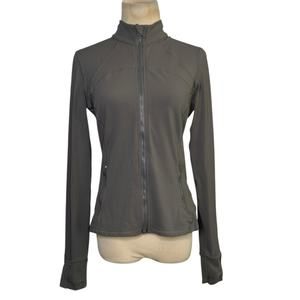 Shein gray long sleeves full zip athletic jacket size Large